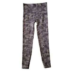 Spanx Women's‎ Black & Gray Camouflage High Rise Leggings. Size M